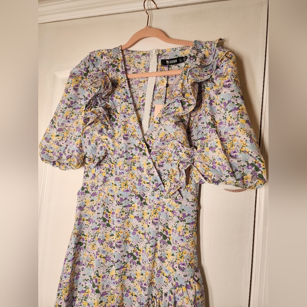 Missguided Floral Ruffle Dress - Multicolor - Picture 2 of 4